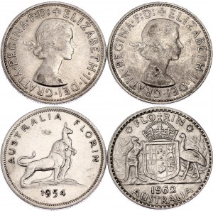Australia 2 x 1 Florin 1954 - 1962