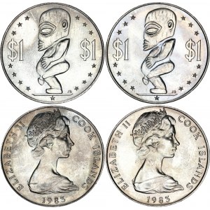 Cook Islands 2 x 1 Dollar 1983