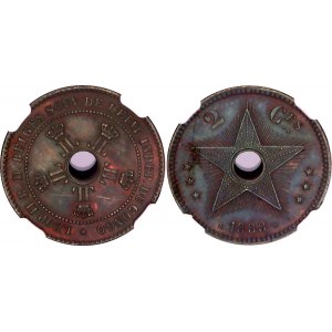 Belgian Congo 2 Centimes 1888 NGC UNC
