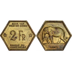 Belgian Congo 2 Francs 1943