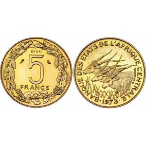 Central African States 5 Francs 1973 Essai