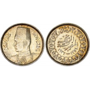 Egypt 2 Piastres 1937 AH 1356