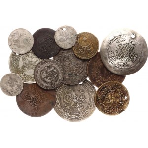 Egypt Lot of 13 Coins and Token 1900 th