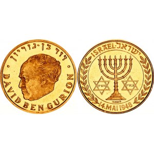 Israel Gold Medal David Ben Gurion 20th Century (ND)