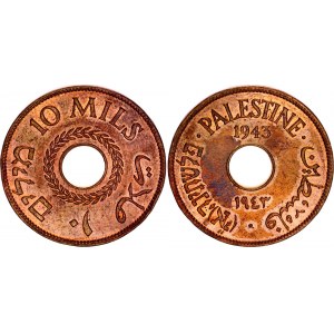 Palestine 10 Mils 1942