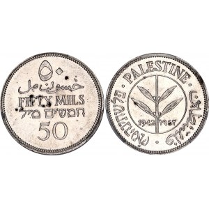Palestine 50 Mils 1942 PCGS MS 61