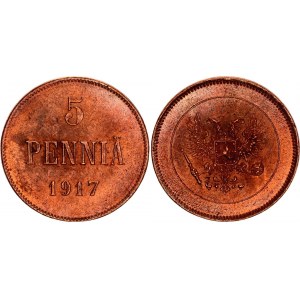 Russia - Finland 5 Pennia 1917