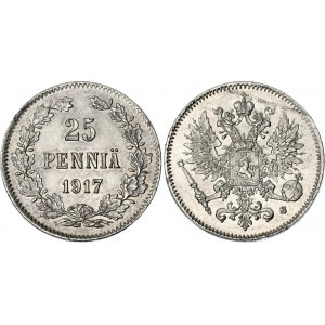 Russia - Finland 25 Pennia 1917 S