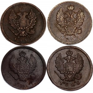 Russia 4 x 2 Kopeks 1812 -1826