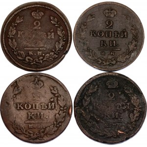 Russia 4 x 2 Kopeks 1813 -1820