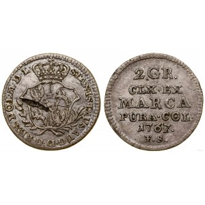 Polsko, půl zlotého (2 groše), 1767 FS, Varšava