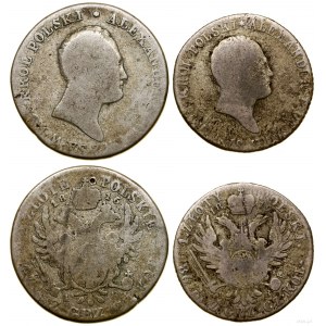 Poland, set: 1 gold 1819 and 2 gold 1816, Warsaw