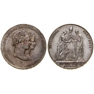 Rakousko, 1 svatební gulden, 1854 A, Vídeň