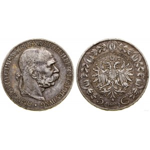 Austria, 5 koron, 1907, Wiedeń