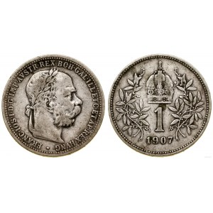 Rakousko, 1 koruna, 1907, Vídeň