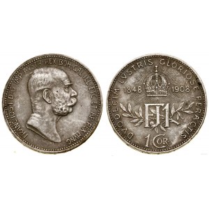 Rakousko, 1 koruna, 1908, Vídeň
