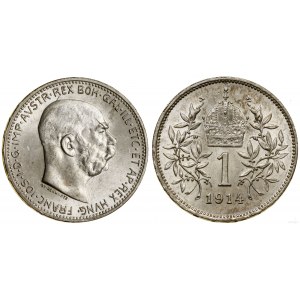 Rakousko, 1 koruna, 1914, Vídeň