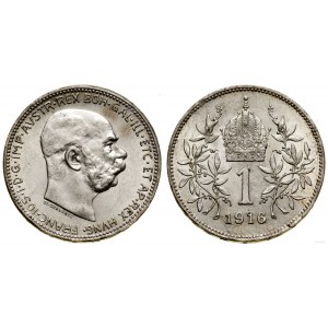Rakousko, 1 koruna, 1916, Vídeň