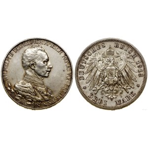 Germany, 3 marks, 1913 A, Berlin