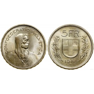 Švýcarsko, 5 franků, 1966 B, Bern