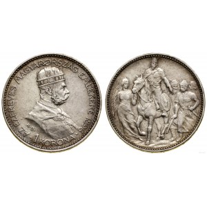 Hungary, 1 crown, 1896, Kremnica