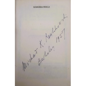 MACKIEWICZ JÓZEF, Karierowicz (Buch aus der Sammlung von M. K. Pawlikowski)