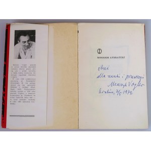 VOGLER JERZY, Romances of Literature (with handwritten dedication by the Author)