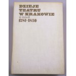 JABŁOŃSKI ZBIGNIEW, History of the theater. (handwritten ex libris by K. Wisniak)