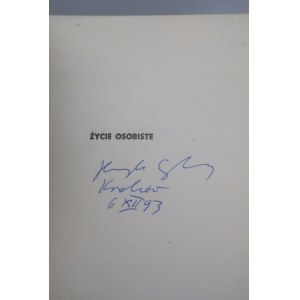 GRYNBERG HENRYK, Osobný život (autogram autora)