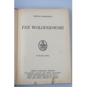 SIENKIEWICZ HENRYK, Pan Wołodyjowski (asi 1925)