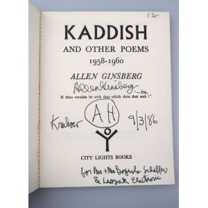 GINSBERG ALLEN Kadiš a iné básne 1958-1960 (venovanie autora)