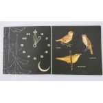 DESSELBERGER JERZY Vogeluhr; Vogelkalender, Vogelnester, Vögel am Futterhäuschen (komplett)