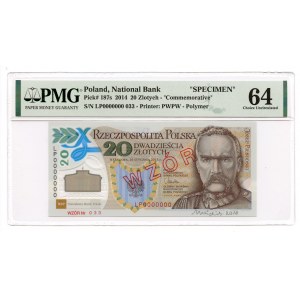 20 zlotých 2014 - Polské legie - MODEL LP 0000000 č. 033 - s autogramem Andrzeje Heidricha - jediný výtisk