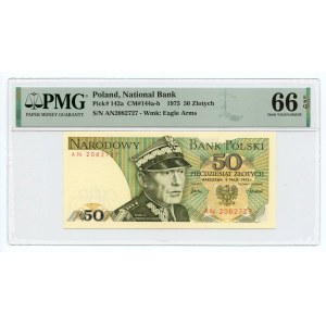 50 złotych 1975 - seria AN - PMG 66 EPQ