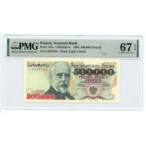 500.000 PLN 1993 - Serie L - PMG 67 EPQ