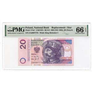 20 złotych 1994 - seria zastępcza ZA - PMG 66 EPQ
