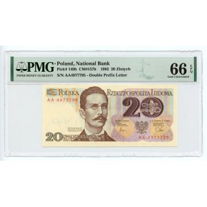 20 złotych 1982 - seria AA - PMG 66 EPQ