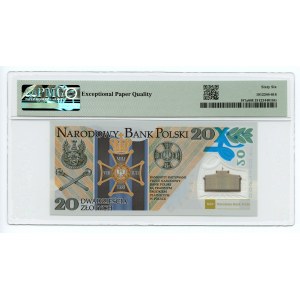 20 złotych 2014 - 100. rocznica utworzenia Legionów Polskich - banknot polimerowy - PMG 66 EPQ