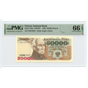 50,000 zloty 1993 - T series - PMG 66 EPQ