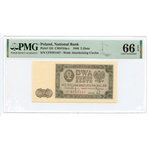 2 Zlato 1948 - séria CF - PMG 66 EPQ