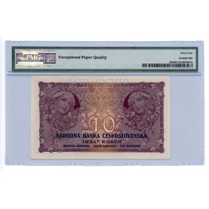 Tschechoslowakei, 10 Kronen 1927 - SPECIMEN - S. B 026 PMG 64 EPQ