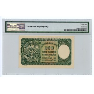 ČESKOSLOVENSKO - 100 korun 1940, série C 10 - SPECIMEN - PMG 64 EPQ