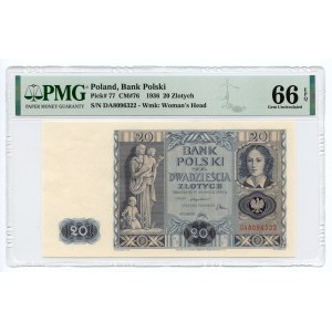 20 gold 1936 - DA series - PMG 66 EPQ