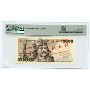 2.000 złotych 1979 - WZÓR - S 0000000 - No.1883 - PMG 68 EPQ