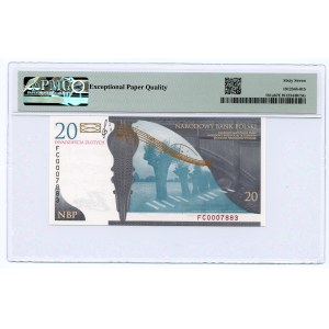 20 złotych 2009 - Fryderyk Chopin - PMG 67 EPQ