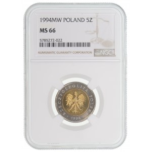 5 gold 1994 - NGC MS66
