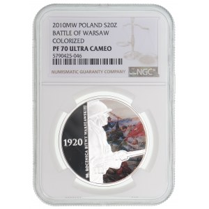 PLN 20, 2010 - 90th anniversary of the Battle of Warsaw - NGC PF 70 ULTRA CAMEO.