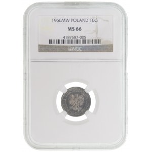 10 pennies 1966 - NGC MS66
