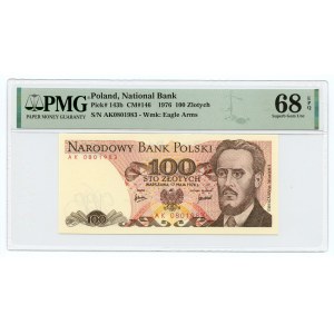 100 złotych 1976 - seria AK - PMG 68 EPQ