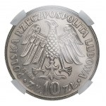 10 złotych 1964 Kazimierz Wielki - PRÓBA NIKIEL - NGC MS 63